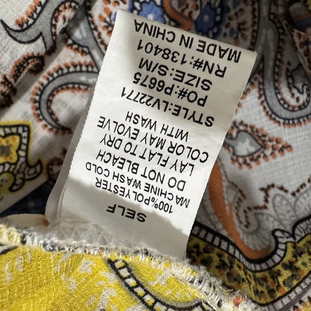 Love Yellow Blouse Boutique Size S/M Open In Front - Picture 5 of 5